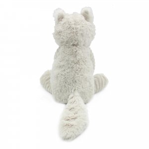 Peluche les ptipotos renard arctique maman et bébé gris clair Les deglingos