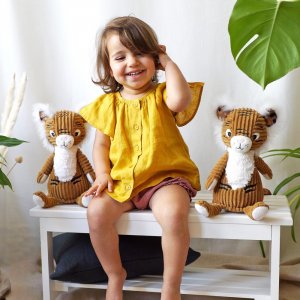 Peluche original spéculos le tigre Les deglingos