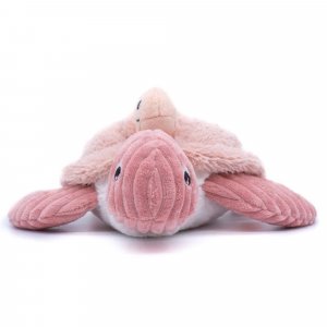 Peluche les ptipotos maman et bébé tortue rose Les deglingos