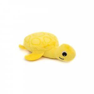Peluche les ptipotos maman et bébé tortue jaune Les deglingos
