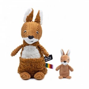 Peluche les ptipotos kangourou et son bébé allezou marron Les deglingos