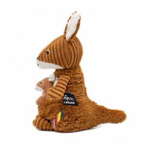 Peluche les ptipotos kangourou et son bébé allezou marron Les deglingos