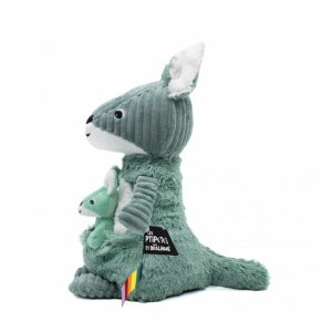 Peluche les ptipotos kangourou et son bébé allezou vert Les deglingos