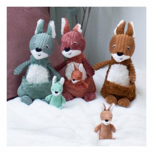 Peluche les ptipotos kangourou et son bébé allezou terracotta Les deglingos