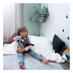 Peluche les ptipotos koala et son bébé trankilou gris Les deglingos