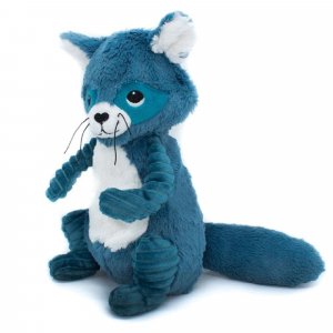 Peluche les ptipotos raton laveur netoitou bleu Les deglingos