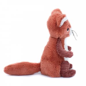 Peluche les ptipotos raton laveur netoitou terracotta Les deglingos