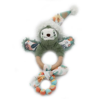 Anneau de dentition silicone et bois chillos le paresseux