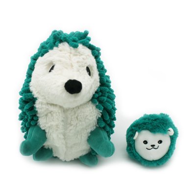 Peluche les ptipotos hérisson et son bébé piktou vert