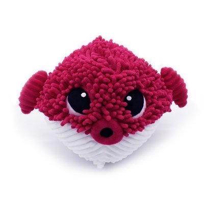 Peluche géante les ptipotos poisson globe et son bébé gobetou betterave