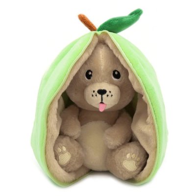 Peluche réversible flipetz chien et pomme
