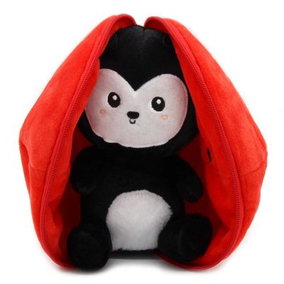 Peluche réversible flipetz coccinelle et tomate
