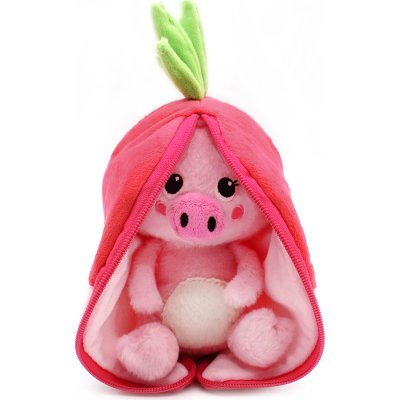 Peluche réversible flipetz cochon et radis