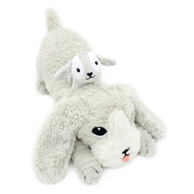 Peluche les ptipotos chien et son bébé gris