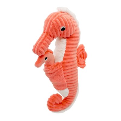 Peluche les ptipotos hippocampe et son bébé papadou corail