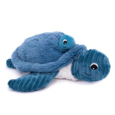 Peluche les ptipotos maman et bébé tortue bleu