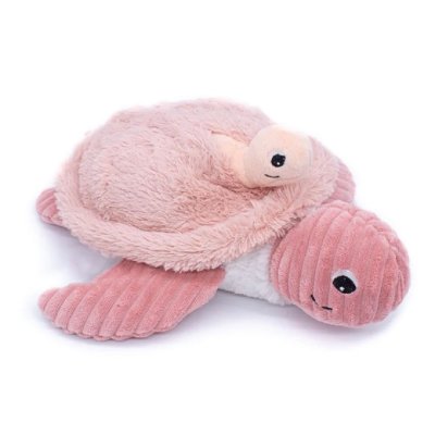 Peluche les ptipotos maman et bébé tortue rose