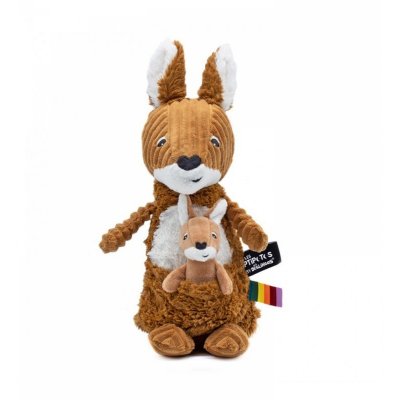 Peluche les ptipotos kangourou et son bébé allezou marron