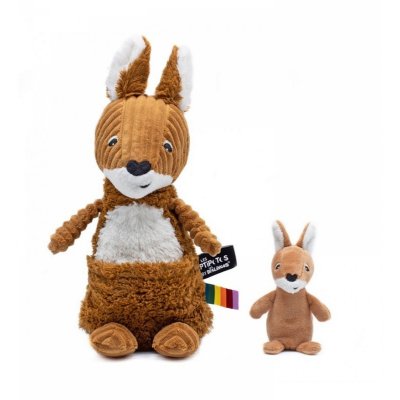 Peluche les ptipotos kangourou et son bébé allezou marron