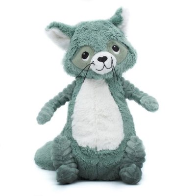 Peluche les ptipotos raton laveur netoitou vert