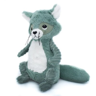 Peluche les ptipotos raton laveur netoitou vert