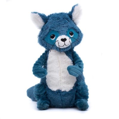 Peluche les ptipotos raton laveur netoitou bleu