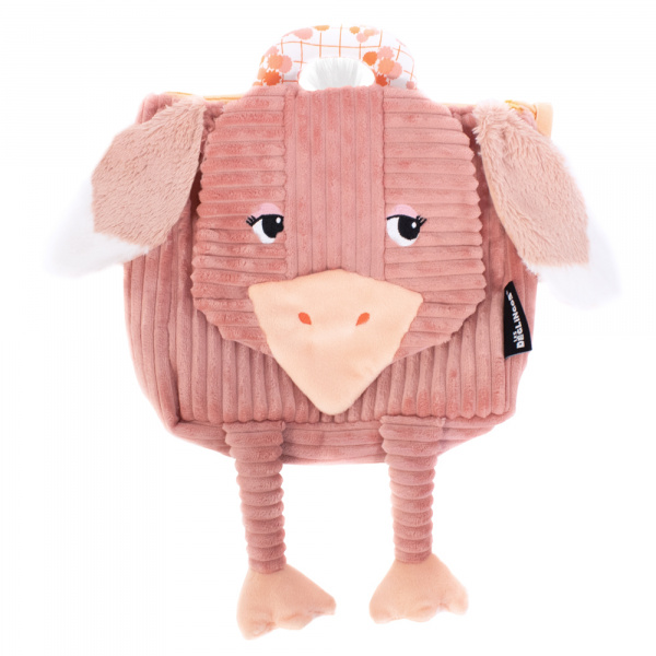 Sac à dos velours pomelos l'autruche Les deglingos