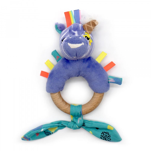 Anneau de dentition silicone et bois kiprokos le zèbre Les deglingos