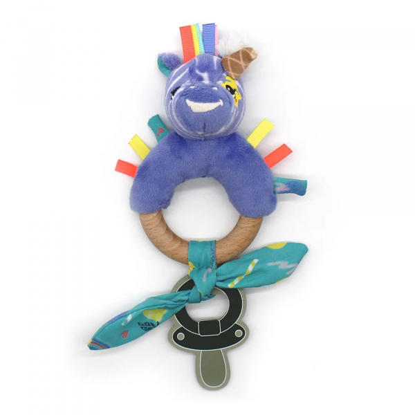 Anneau de dentition silicone et bois kiprokos le zèbre Les deglingos