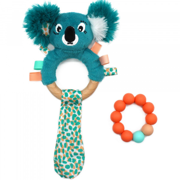 Anneau de dentition silicone et bois berlingos le koala Les deglingos