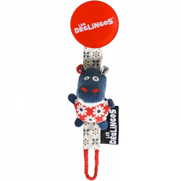 Attache sucette l'hippopotame hippipos Les deglingos