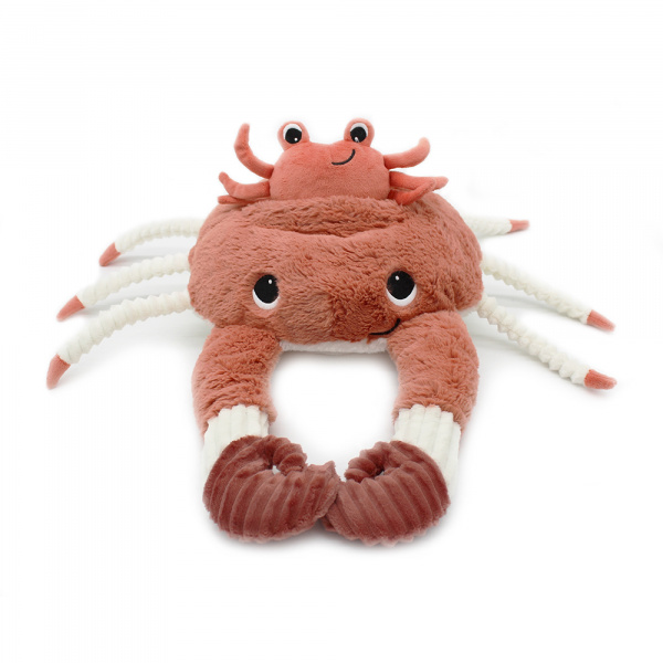 Peluche géante les ptipotos crabe et son bébé cassecou terracotta Les deglingos