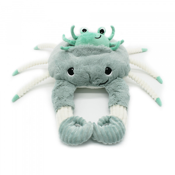 Peluche géante les ptipotos crabe et son bébé cassecou menthe Les deglingos