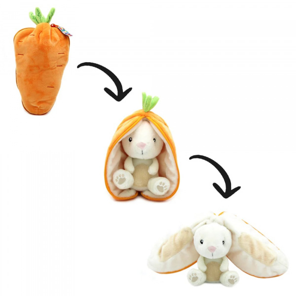 Peluche réversible flipetz coccinelle et tomate Les deglingos