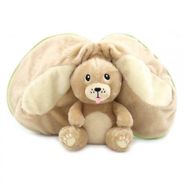 Peluche réversible flipetz chien et pomme Les deglingos