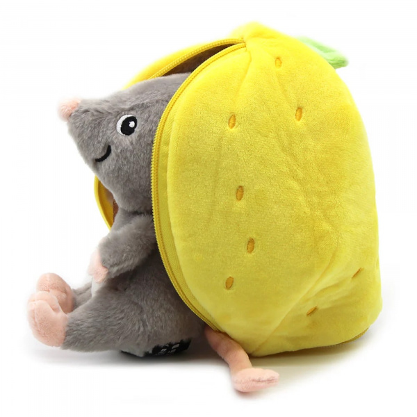Peluche réversible flipetz souris et citron Les deglingos