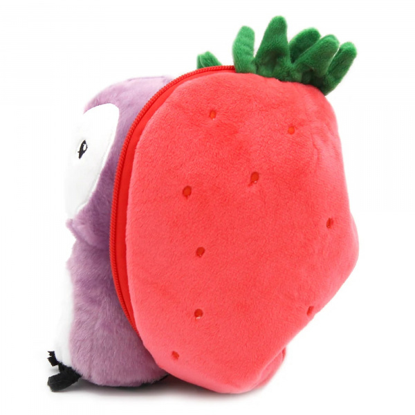 Peluche réversible flipetz chouette et fraise Les deglingos