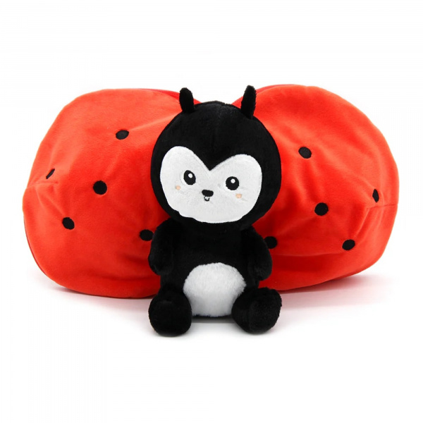 Peluche réversible flipetz coccinelle et tomate Les deglingos