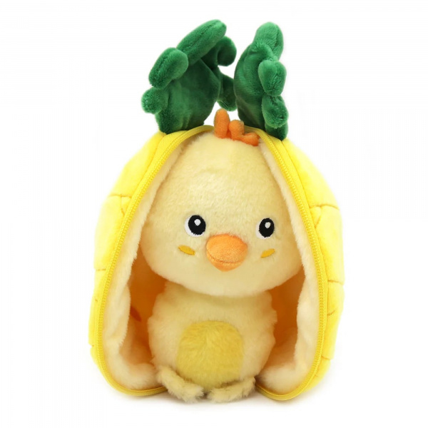 Peluche réversible flipetz poussin et ananas Les deglingos
