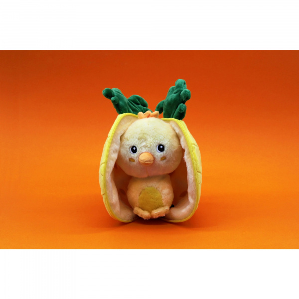 Peluche réversible flipetz poussin et ananas Les deglingos