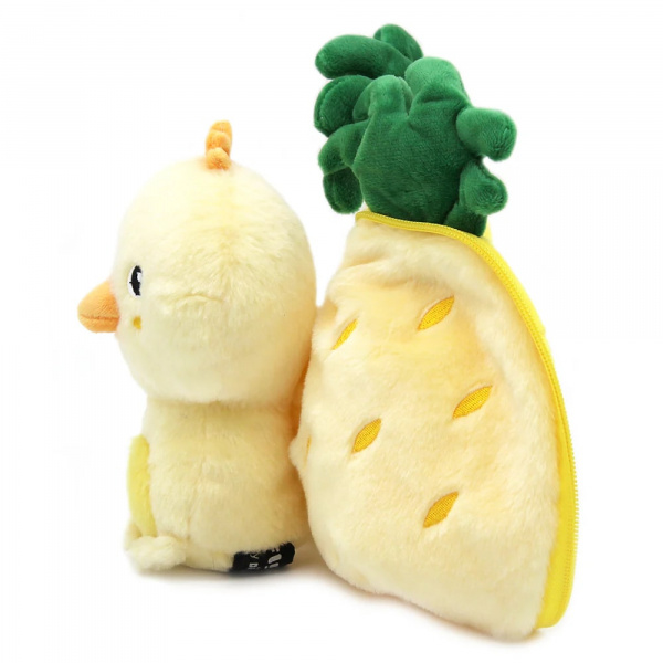 Peluche réversible flipetz poussin et ananas Les deglingos