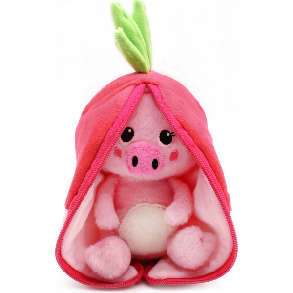 Peluche réversible flipetz coccinelle et tomate Les deglingos