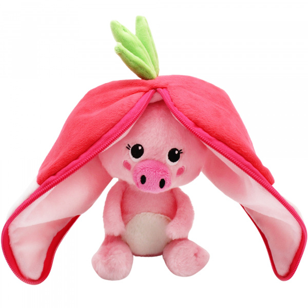 Peluche réversible flipetz coccinelle et tomate Les deglingos