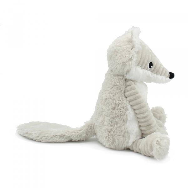 Peluche les ptipotos renard arctique maman et bébé gris clair Les deglingos