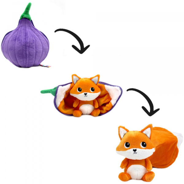 Peluche réversible flipetz renard & figue Les deglingos
