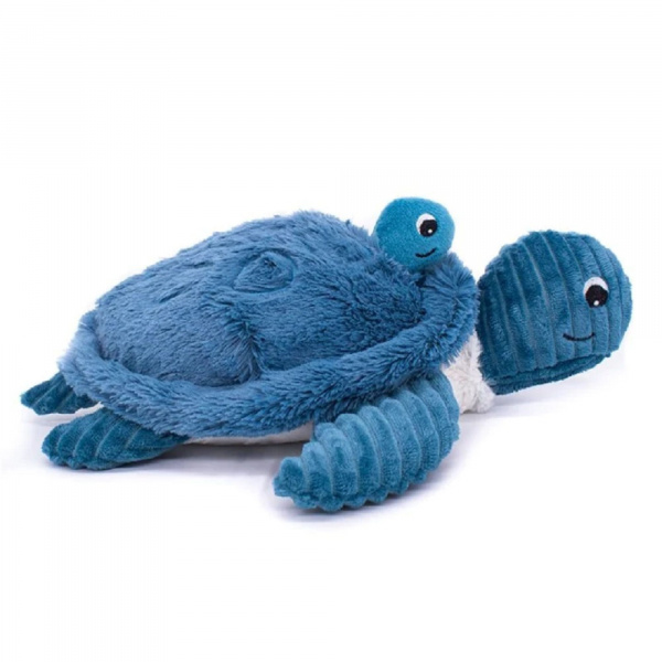 Peluche les ptipotos maman et bébé tortue bleu Les deglingos