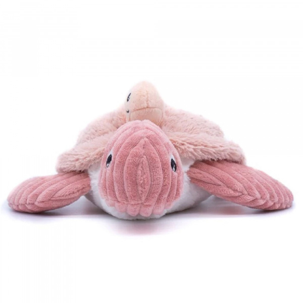 Peluche les ptipotos maman et bébé tortue rose Les deglingos
