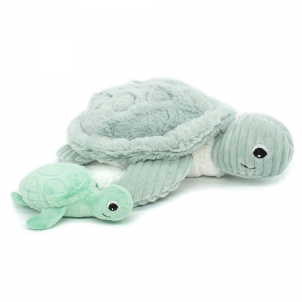 Peluche les ptipotos maman et bébé tortue menthe Les deglingos