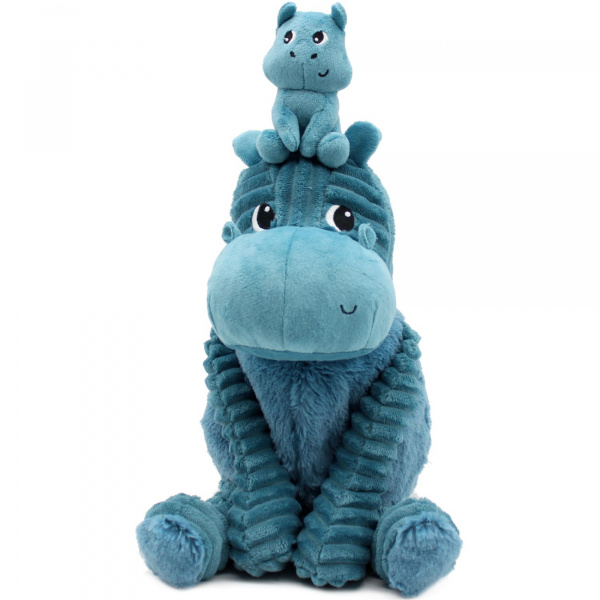 Peluche les ptipotos l'hippopotame bibou maman et bébé Les deglingos
