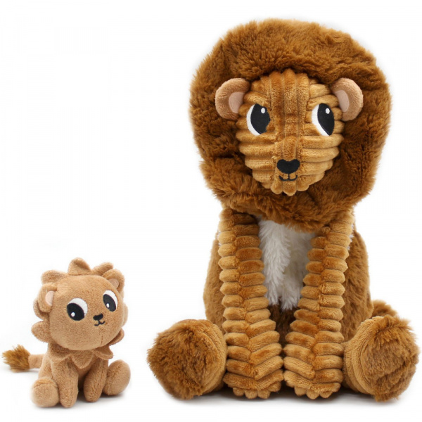Peluche les ptipotos le lion graou papa et bébé Les deglingos